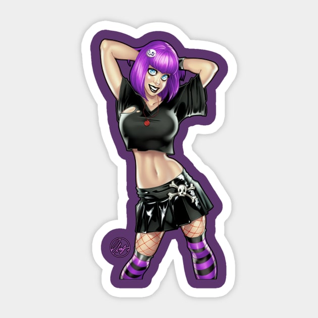 Goth Pinup girl Sticker by Eliaschatzoudis